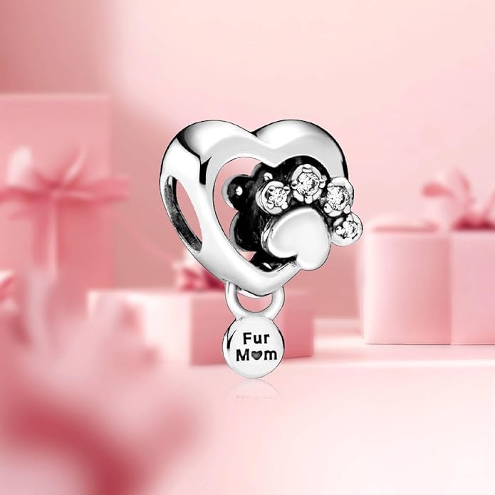 Family Mom Heart Charms 925 Sterling Silver Bead for Bracelets and Necklaces For Women Jewelry Present