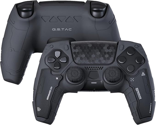 GeekShare G.S.TAC Tactical PS5 Controller Skin Set, Anti-Slip Silicone Protective Cover Skin Case for PS5 Wireless Controller with 2 Thumb Grip Caps and 2 Stickers - for Black Myth: Wukong