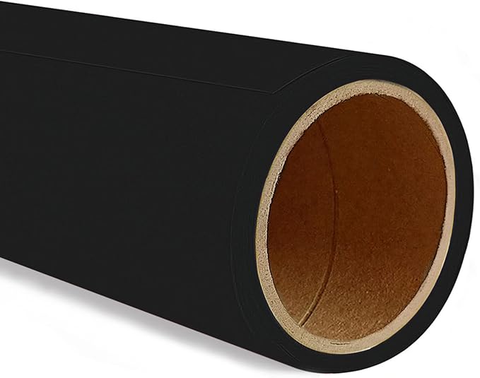 Seamless Photo Photography Backdrop Paper, Photo Background Paper Roll (Jet, 86”x16')