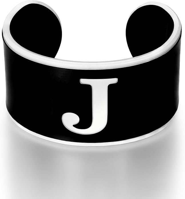 LILIE&WHITE Acrylic Monogram Resin Bracelet for Women Trendy Acrylic Statement Bracelets Jewelry Gift