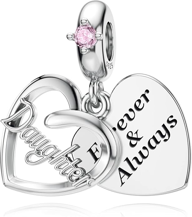 DALARAN Sister Mother Daughter Wife Charms for Bracelet Forever Always Love Charm for Birthday Christmas Sterling Silver Dangle Charm