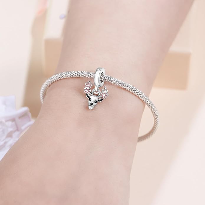Cute Panda Animal 925 Sterling Silver Charms for Bracelets and Necklace Dangle Pendants Butterfly Elephant Dog Bead Jewelry Present for Women Family Friends