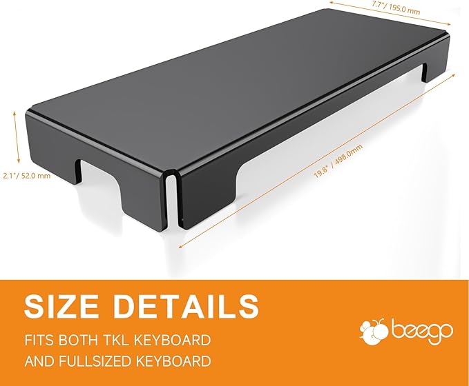 BEEGO Mechanical Computer Keyboard Cover - Black Acrylic Keyboard Cover Keyboard Dust Cover Mechanical Keyboard Cover Full Size Keyboard Protector