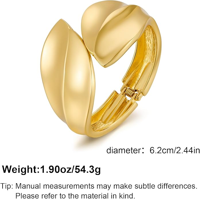 Statement Golden Matte Bracelet for women Minimalist Chunky Brushed Bangle Bracelet Vintage Thick Wide Cuff bracelet Gold Plated Open Cuff Geometric Bracelet