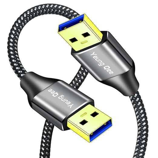 USB 3.0 A to A Male Cable 3 ft,Super Speed Type A Male to Male Cable USB 3.0 Double End USB Cord for Hard Disk, Cameras,Laptop Cooler, DVD Player and More (3FT/1M)