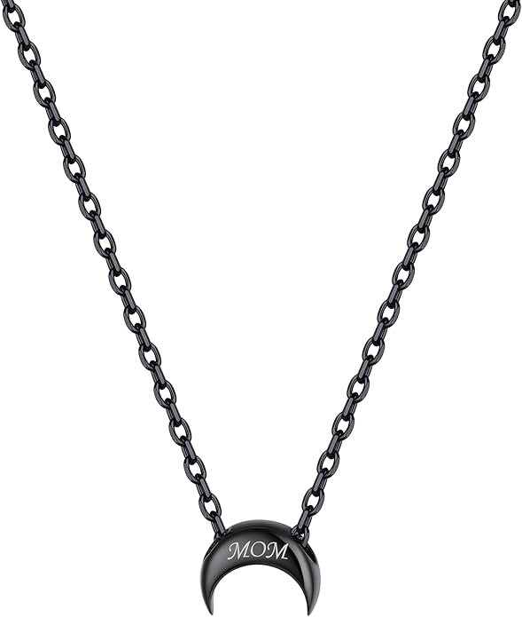 ChicSilver Personalized 925 Sterling Silver Dainty Small Heart/Star/Moon/Dot/Triangle Pendant Necklace for Women, Silver/Gold/Rose Gold/Black (with Gift Box)