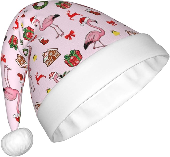 Christmas Santa Hat for Adults,Holiday Unisex Xmas Hat for New Year Party Headwear