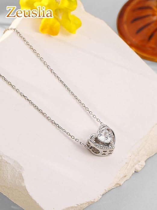 Heart Birthstone Charms for Bracelets, 925 Sterling Silver Women Bead Charms for Charm Bracelets Necklace, Mother's Day Birthday Anniversary Jewelry Gifts for Wife Mom Grandma Daughter
