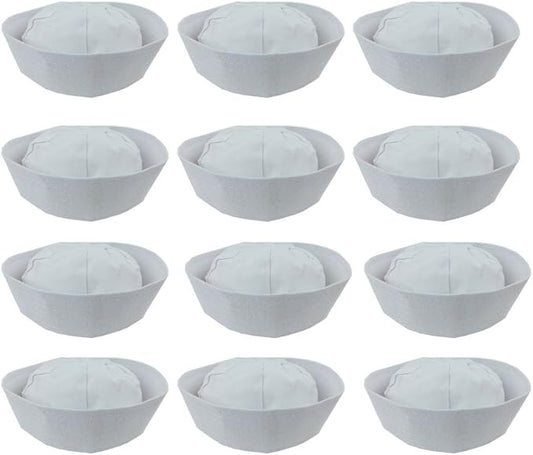 Funny Party Hats White Sailor Cap - Nautical Yacht Hat - Gob Hat - Costume