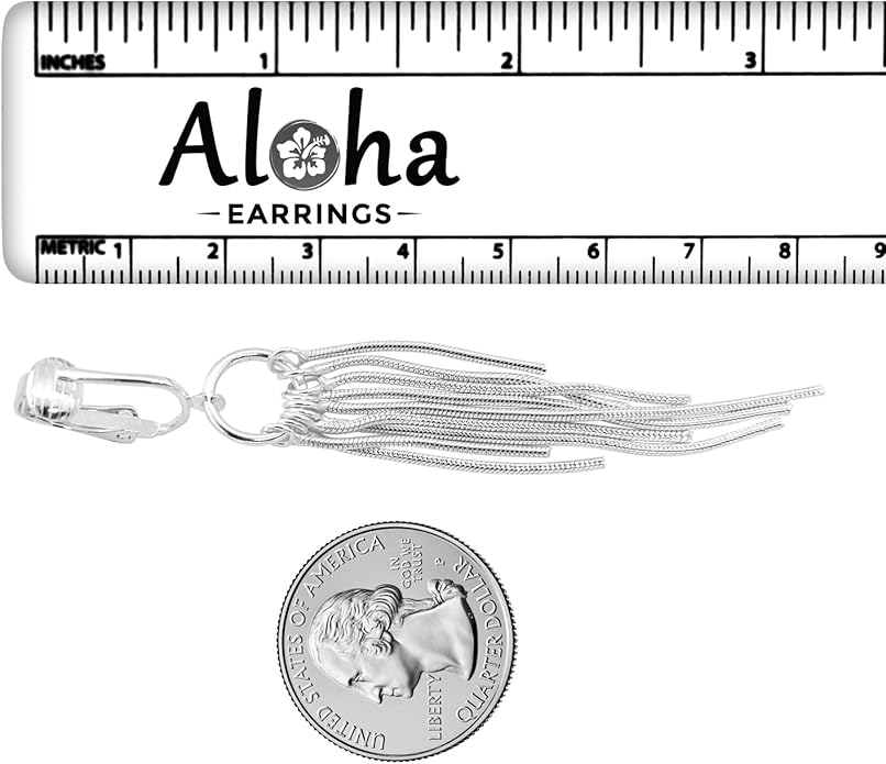 Silver Clip On Earrings For Women, They Look Pierced, Don't Pinch & Won't Fall Off, Hypoallergenic & Lightweight