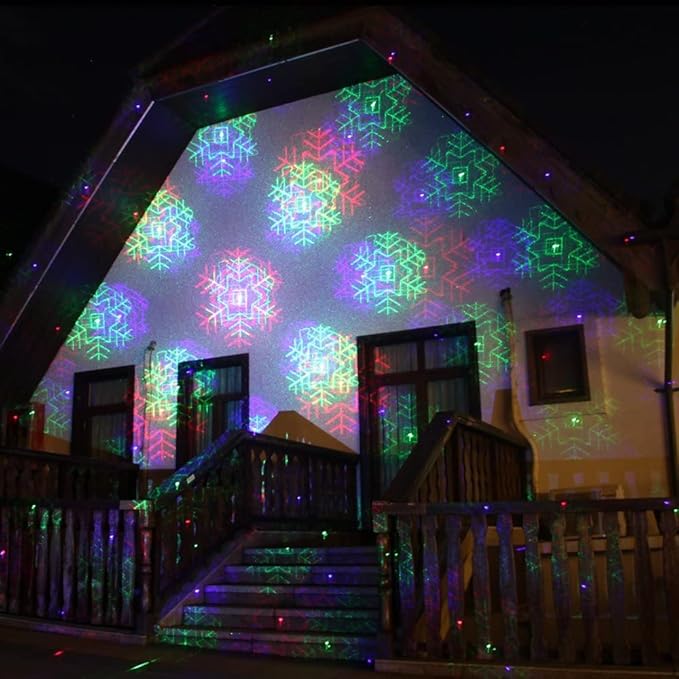 Motion Pattern Firefly 3 Models in 1 Continuous 18 Patterns LedMall RGB Outdoor Laser Garden and Christmas Lights with RF Remote Control and Security kit
