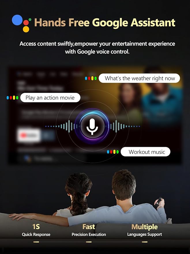 Smart Projector 4K Daylight,Certified Apps,ToF CMOS Auto Focus,2300ANSI High Lumen Ultra HD Home Outdoor Movie Gaming Projector with WIFI6 Bluetooth,Google TV,NFC Casting,Dolby Audio,HDMI ARC,HDR10