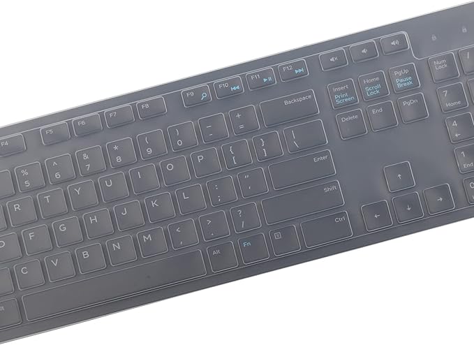 Keyboard Cover Skin for Dell KM636 KB216 KB216t KB216d KB216p Wired & Wireless Keyboard, Dell Optiplex 5250 3050 3240 5460 7450 7050, Dell Inspiron Desktop 24" 27" 5400 5490 7700 7790 3475 3670 3477