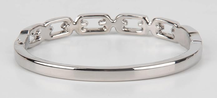 SPUNKYsoul Chain Link Buckle With Rhinestones Cuff Bracelet in Gold, Silver Rose Gold and Gun Metal for Women