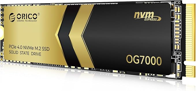 ORICO OG7000 2TB PCIe Gen4 NVMe SSD, Up to 7400MB/s, 8-Channel Controller, Graphene Thermal Solution, Ideal for 4K Video Editing, 3D Rendering, Content Creation, Compatible with PS5 and PC
