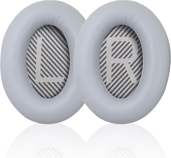 Replacement Earpads Cushions for Bose QuietComfort 35 & Quiet Comfort 35 II, Headphones Ear Covers Ear Pads for Bose QC35/QC35II/25/15 QC2 / Ae2 / Ae2i / Ae2W / Sound Link/Sound True-Grey