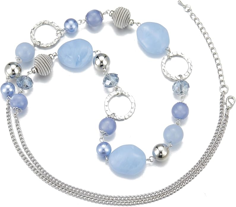 PEARL&CLUB Long Beaded Necklaces For Women - Sweater Chain Fashion Jewelry Necklace Gifts For Women