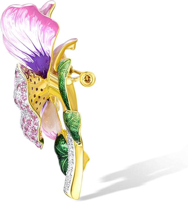 Santuzza 925 Sterling Silver Enamel Brooch Pin for Women