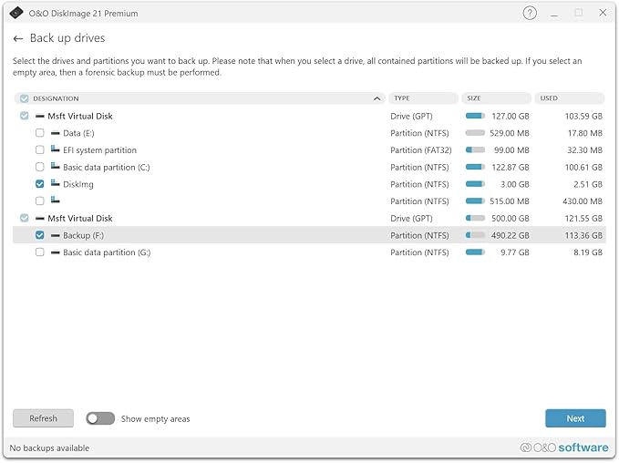 O&O DiskImage 21 Premium - Reliable data backup for Windows PCs, hard drives +SSDs. System recovery, disk cloning + data loss protection for Win 11, 10