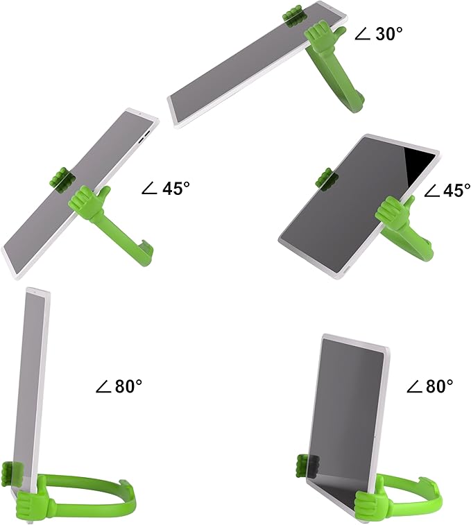 Honsky Thumbs Up 2 Pack Tablet Stands, Compatible with iPad, Samsung Galaxy, iPhone Pro Max, Universal Cute, 2 Pack of Green