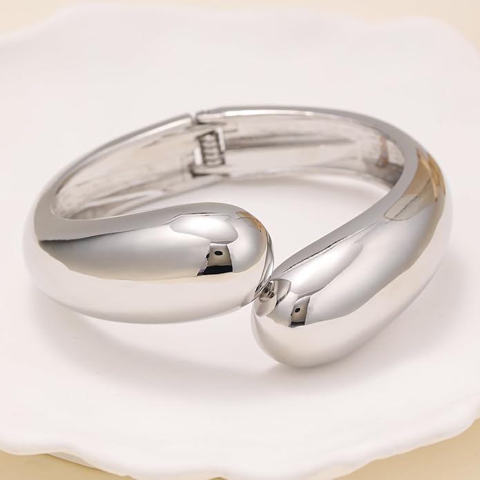 14K Gold Plated Chunky Cuff Bracelet for Women Non Tarnish Stainles Bracelet for women fashion jewelry