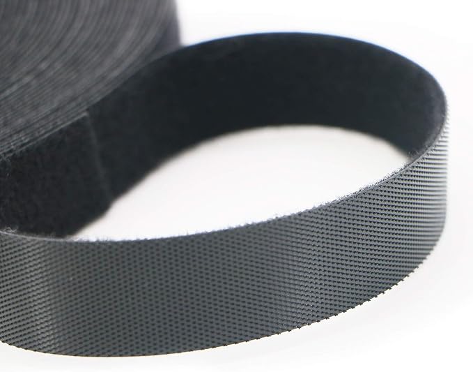 Pasow fastening tape Cable Tie Double Side Nylon Power Wire Management 3/4Inch 1 Roll Hook (25 Yards, Style 2)