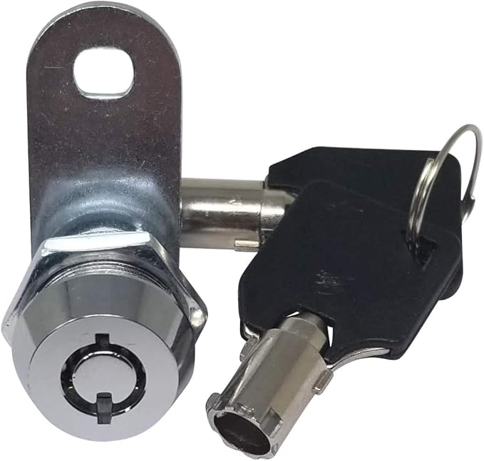 Admiral Locks Tubular Cam Lock, Keyed Alike Removable Key RV Compartment Storage Lock Cabinet Locks (Chrome Pack of 5, 5/8" 180°)