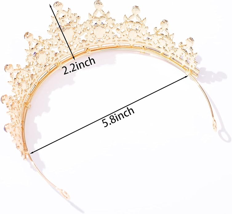 FORSEVEN Crystal Tiaras for Women, Wedding Tiaras and Crowns for Women Tiaras for Birthday Party Princess Crown Hair Accessories Bride Rhinestone Halloween Decorations Headband