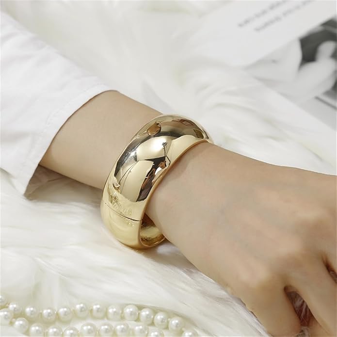 Gold/Silver Cuff Bangle Bracelets For Women Chunky Waterdrop Twisted Hinged Bangle Bracelets Minimalist Arm Cuff Bracelet Jewelry Gifts