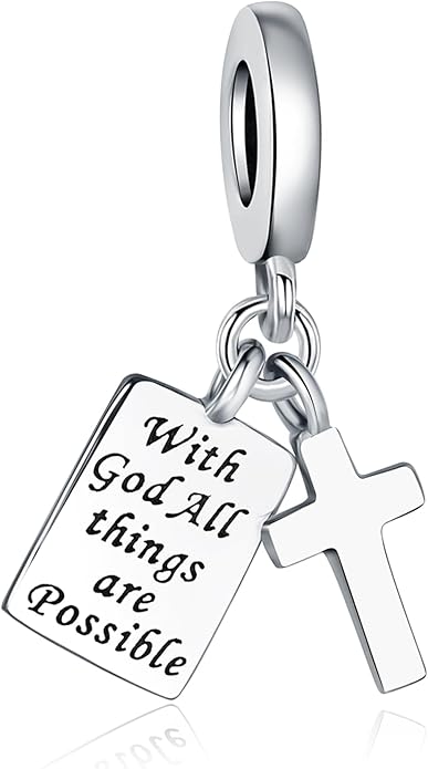 925 Sterling Silver Charms Fit Pandora Charms Bracelet God Has You In His Arms I Have You In My Heart Fit Wife Daughter Mother's Day Christmas Birthday Gift