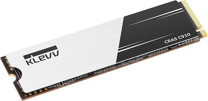 KLEVV CRAS C910 1TB M.2 2280 NVMe PCIe Gen4x4 Laptop & Desktop Internal SSD Heatsink Included, up to 5000MB/s (K01TBM2SP0-C91)