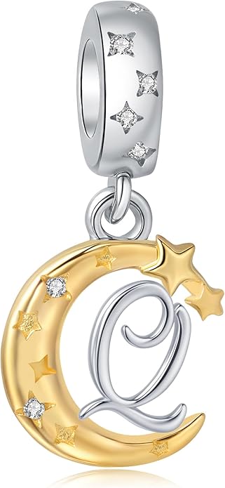 925 Sterling Silver Letter Charms fit Pandora Charms Bracelets fit Women Christmas Birthday Gift