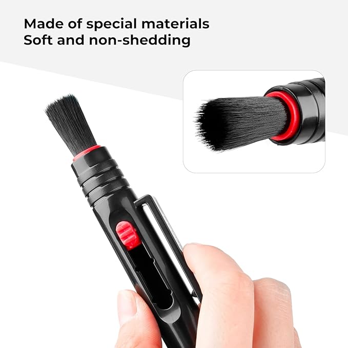 K&F CONCEPT Professional Lens Cleaning Pen with Soft Brush, Carbon Head Lens Cleaning Pen Compatible with Canon, Nikon, Pentax, Sony Digital Camera Cleaning,AR VR Glasses Cleaning