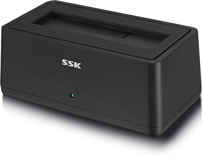 SSK USB 3.0 to SATA External Hard Drive Docking Station Enclosure Adapter for 2.5 & 3.5 Inch HDD SSD SATA, Super Speed up to 5Gbps, Support UASP no Drivers Needed(20TB Supports)