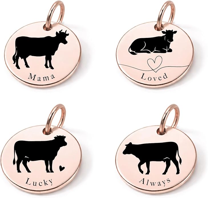 SM Design Mama Animal Charm Set – Set of 4 Stainless Steel Charms – Motherhood & Family Keepsake Jewelry Charmss