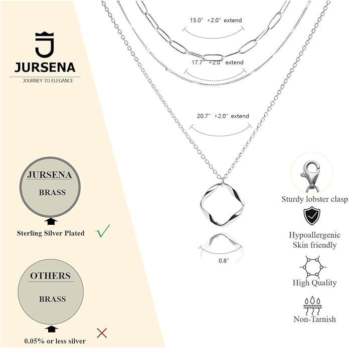 Layered Gold Necklaces for Women, Stackable 14K Gold Plated Necklace, Dainty Cross/Circle/Heart Pendant layered Necklace, Adjustable Dainty Gold/Silver Necklace Jewelry Set for Women