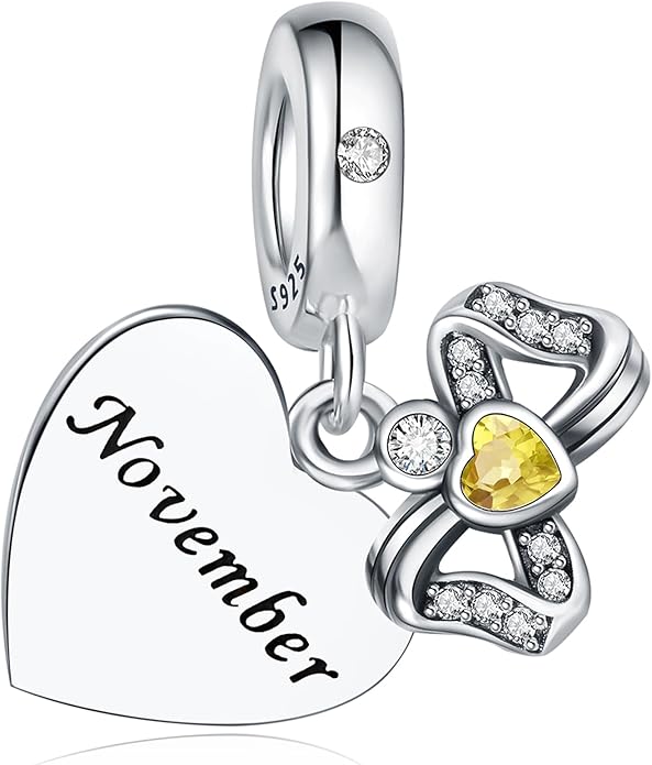 Birthstone Charms 925 Sterling Silver Charms Fit Pandora Charms Bracelet Fit Wife Mother's Day Christmas Birthday Gift