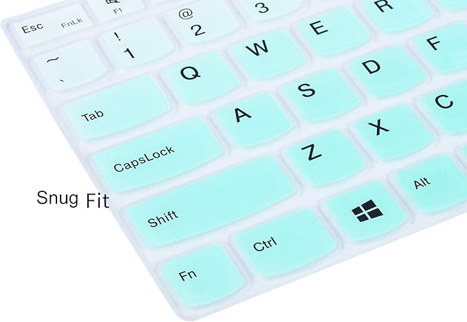 CaseBuy Keyboard Cover for 2022 15.6" Lenovo ThinkPad E15 Gen 4 3 2 T15 L15 T15p Gen 3 2 1 L15 P51s P52 P52s P53 P72 P73/ThinkPad E580 E590 E595 L580 L590/ThinkPad T570 T575 T580 T590, Gradual Mint