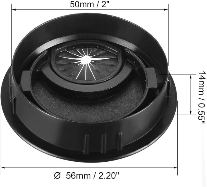 uxcell Cable Hole Cover, 2Inch/50mm Zinc Alloy Desk Wire Cord Cable Grommets Hole Cover for Office PC Desk Cable Cord Organizer, 4Pcs Black