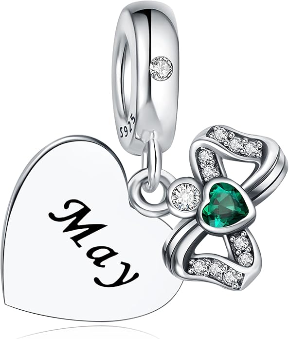 Birthstone Charms 925 Sterling Silver Charms Fit Pandora Charms Bracelet Fit Wife Mother's Day Christmas Birthday Gift
