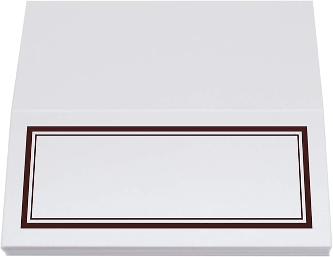 Double Line Border Place Cards, Chocolate (Choose Color), Set of 60, Pre-cut and Scored - Wedding, Party, Dinner, and Special Events - Made in the USA