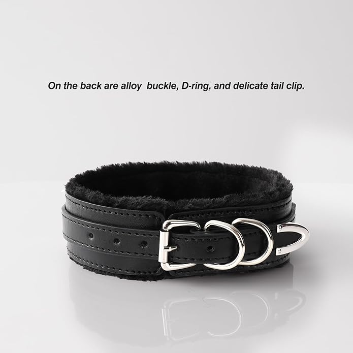 Choker Collar for Women, Gothic Punk Neckace Fashion Jewerly Adjustable Leather Collar with Alloy Buckle