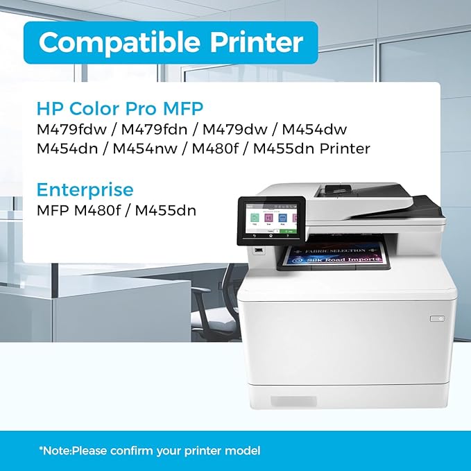 414X Toner Cartridges Set 4-Pack High Yield with Chip Replacement for HP 414X 414A Toner Compatible with HP Color Laserjet M455dn MFP M480f M454dn M454dw MFP M479fdn M479fdw Printer