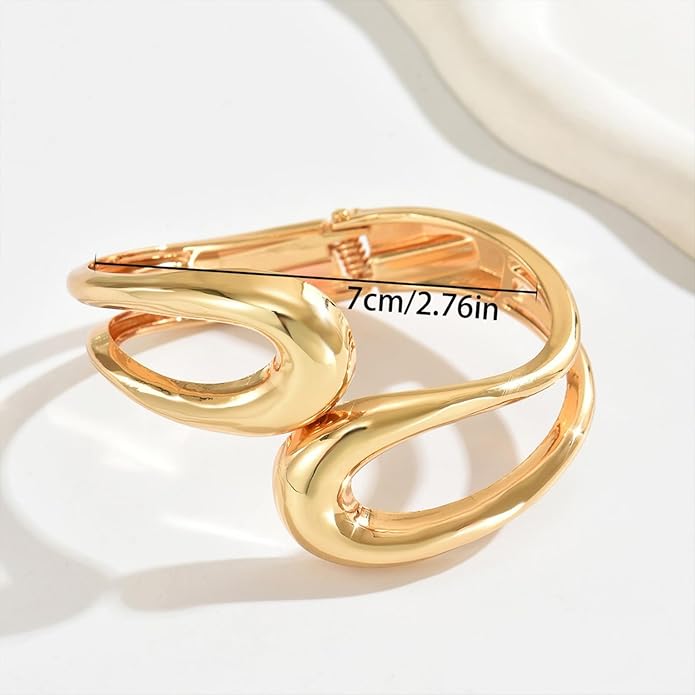 Otxas Chunky Bracelet for Women Irregular Cuff Bracelets for Women Trendy Statement Bangle Bracelet Jewelry Gifts