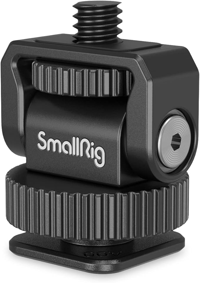 SmallRig 1/4" Mini Ball Head Cold Shoe Mount Adapter with 1/4"-20 Thread for Camera Phone Cage LED Video Light-3577