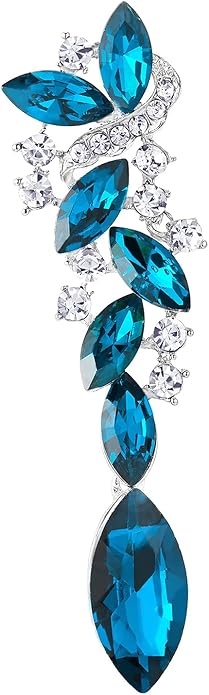 Art Deco Wedding Bridal Party Rhinestone Marquise Cluster Chandelier Long Dangle Statement Earrings