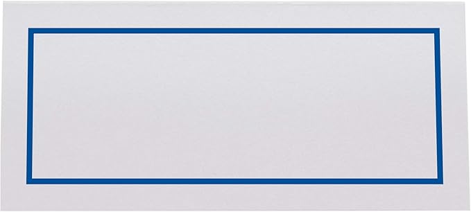 Single Line Border Place Cards, Royal Blue (Choose Color), Set of 150, Pre-cut and Scored - Wedding, Party, Dinner, and Special Events - Made in the USA