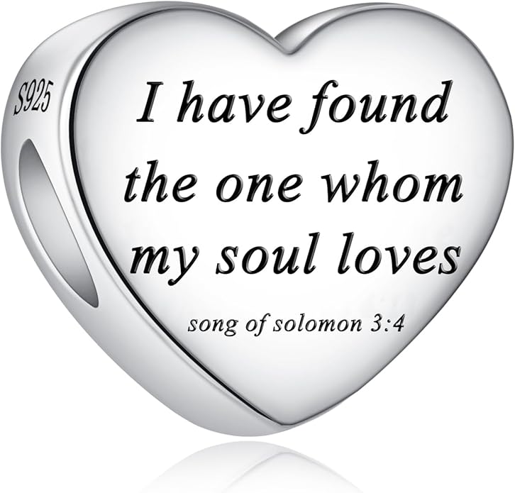 Bible Family Mom Wife Love Heart Dangle Charm 925 Sterling Silver Charms fits Bracelets and Necklace Pendant Bead Charms Jewelry Present for Women Family Friends