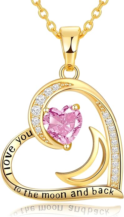 Heart Gold Necklace for Women Birthday Gifts for wife Jewelry for Wife Necklace for Girlfriend Mom Daughter Gold Jewelry for Women