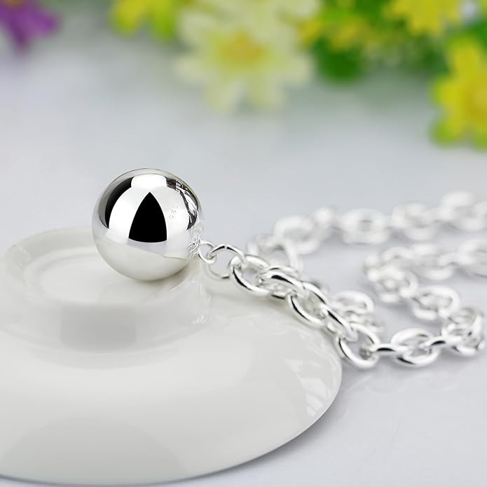 Dankadi Women 925 Sterling Silver Round Cable Wire Link Bracelet Charm Heart-Bell-Square-Circle Pendant Chain Bangle Fine Jewelry Gift For Wife Her